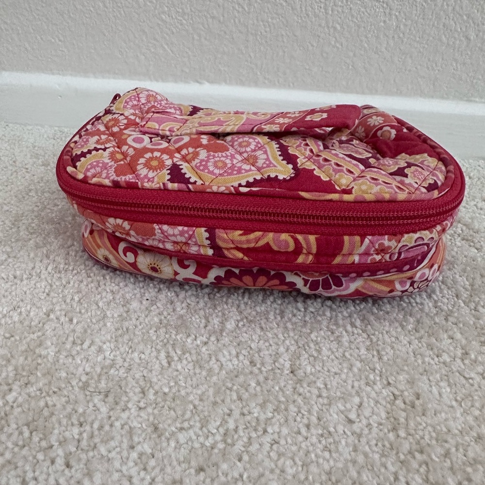 Vera Bradley Quilted Floral Pink Travel Case